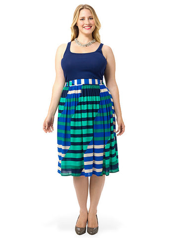 Midi Skirt In Stripe