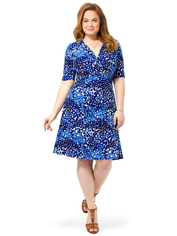 Twist Front Printed A-line Dress