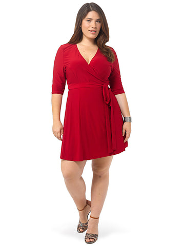 Essential Wrap Dress In Red