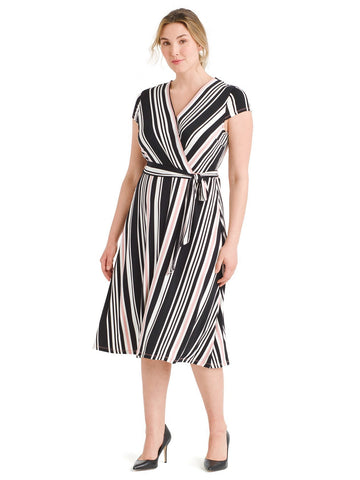 Multi Striped Belted Dress