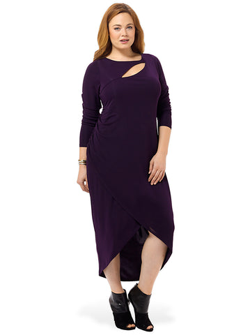 Purple Slit Dress