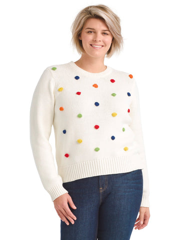 Pom Pom Ivory Sweater