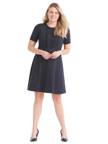 Charcoal Fit-And-Flare Dress