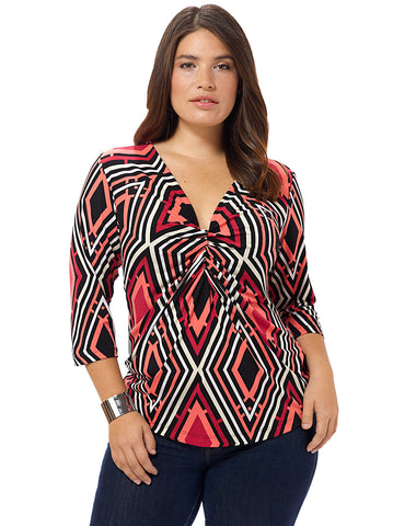 Rosa Top In Ruby Deco