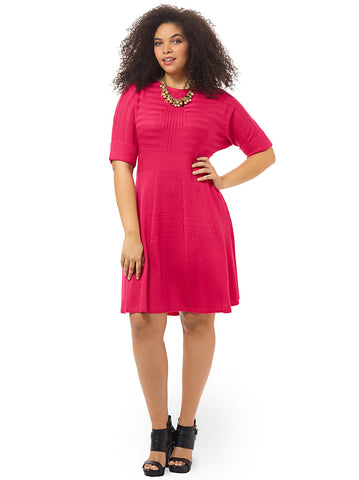 Fit & Flare Dress In Pink