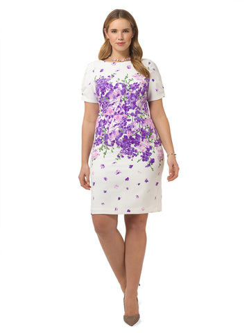 Garden Party Placed Floral Dress