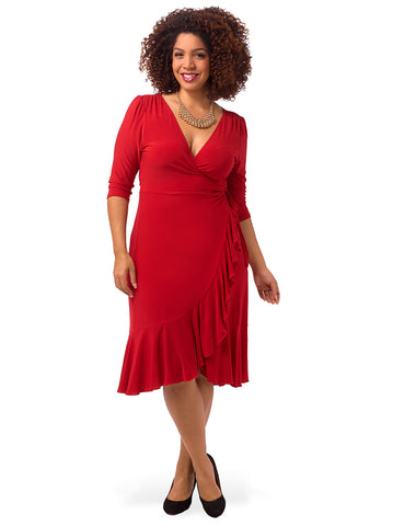 Whimsy Wrap Dress Red